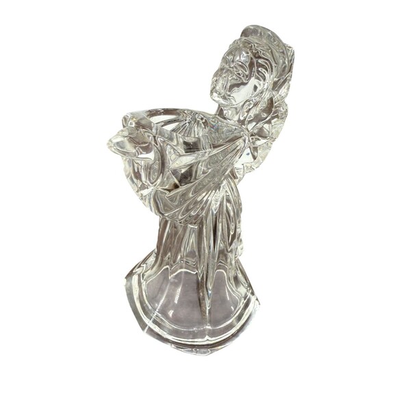 Marquis Waterford German Clear Crystal Glass Angel Mini Taper Candle Holder EUC - Picture 3 of 15